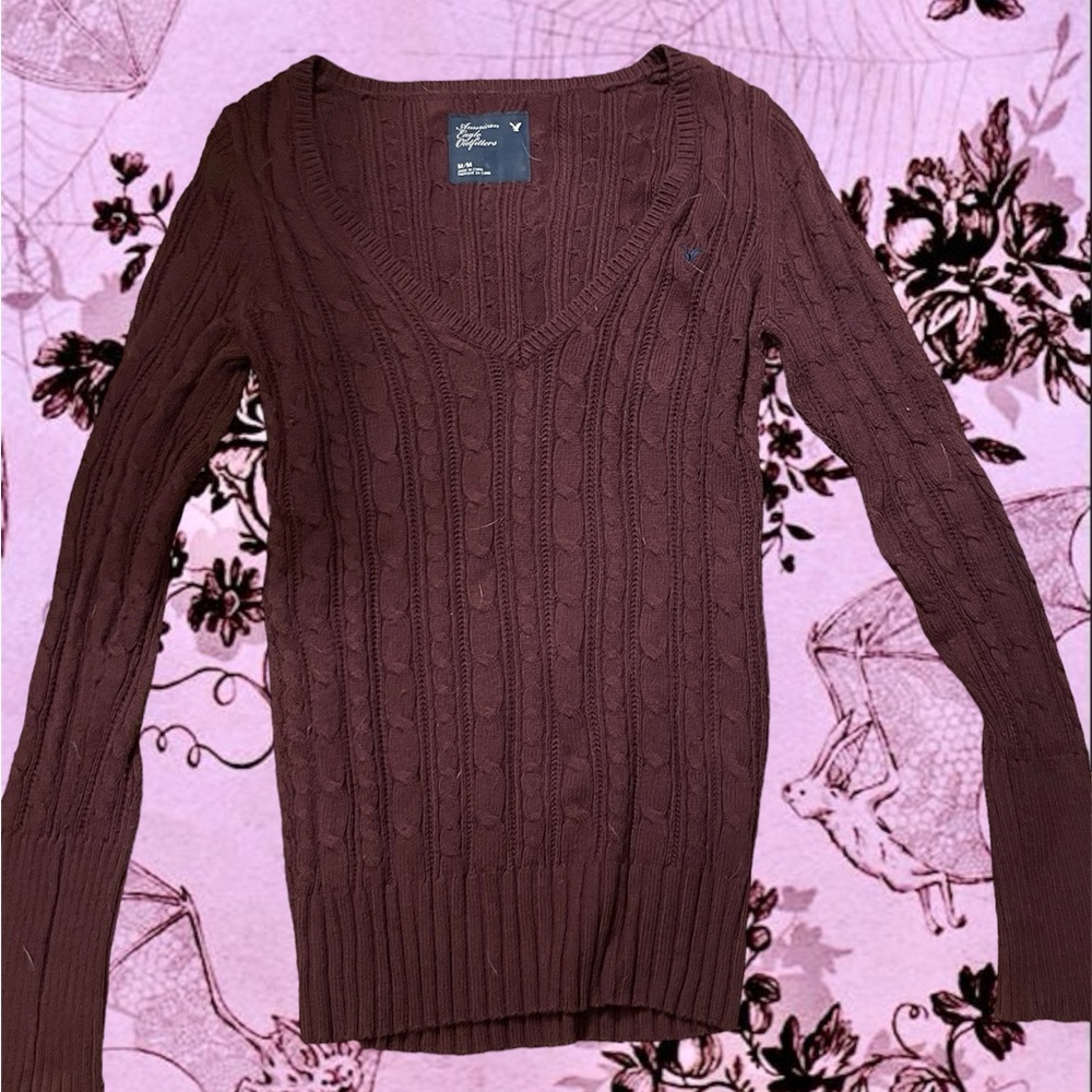 American eagle outfitter’s maroon purple long sleeve!